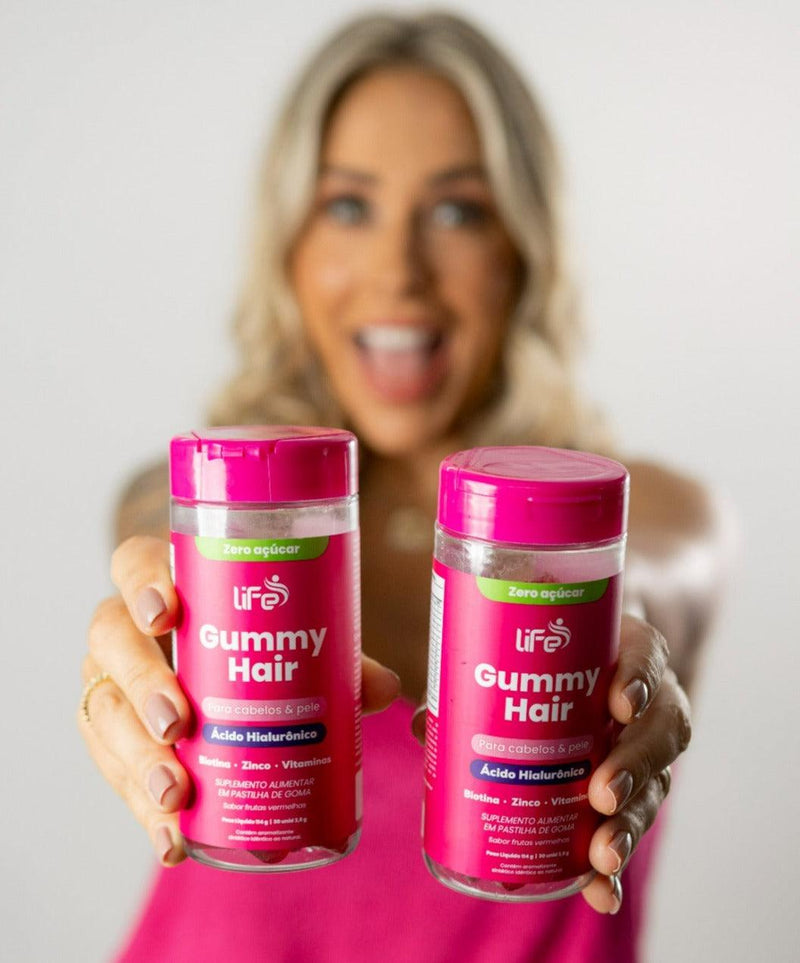 Leve 6 Pague 4 | tratamento Life Gummy Hair | Vitamina para cabelo, pele e unhas